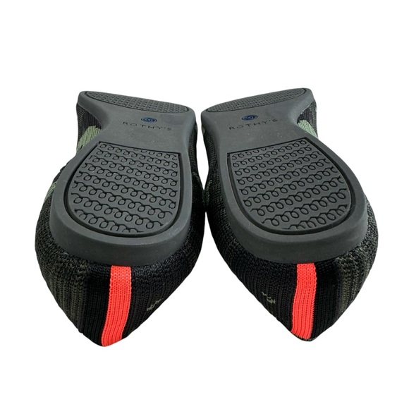 Rothy's The Point Olive Camo Pointed Toe Slip-On Flat Shoes Size 9.5 - Picture 14 of 16